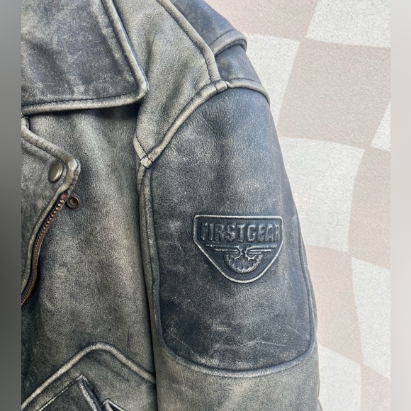 FirstGear Hein Gericke Motorcycle Biker Leather Jacket Mens Med - Picture 10 of 16